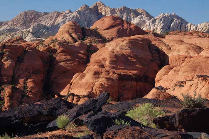 the colors of snow canyon